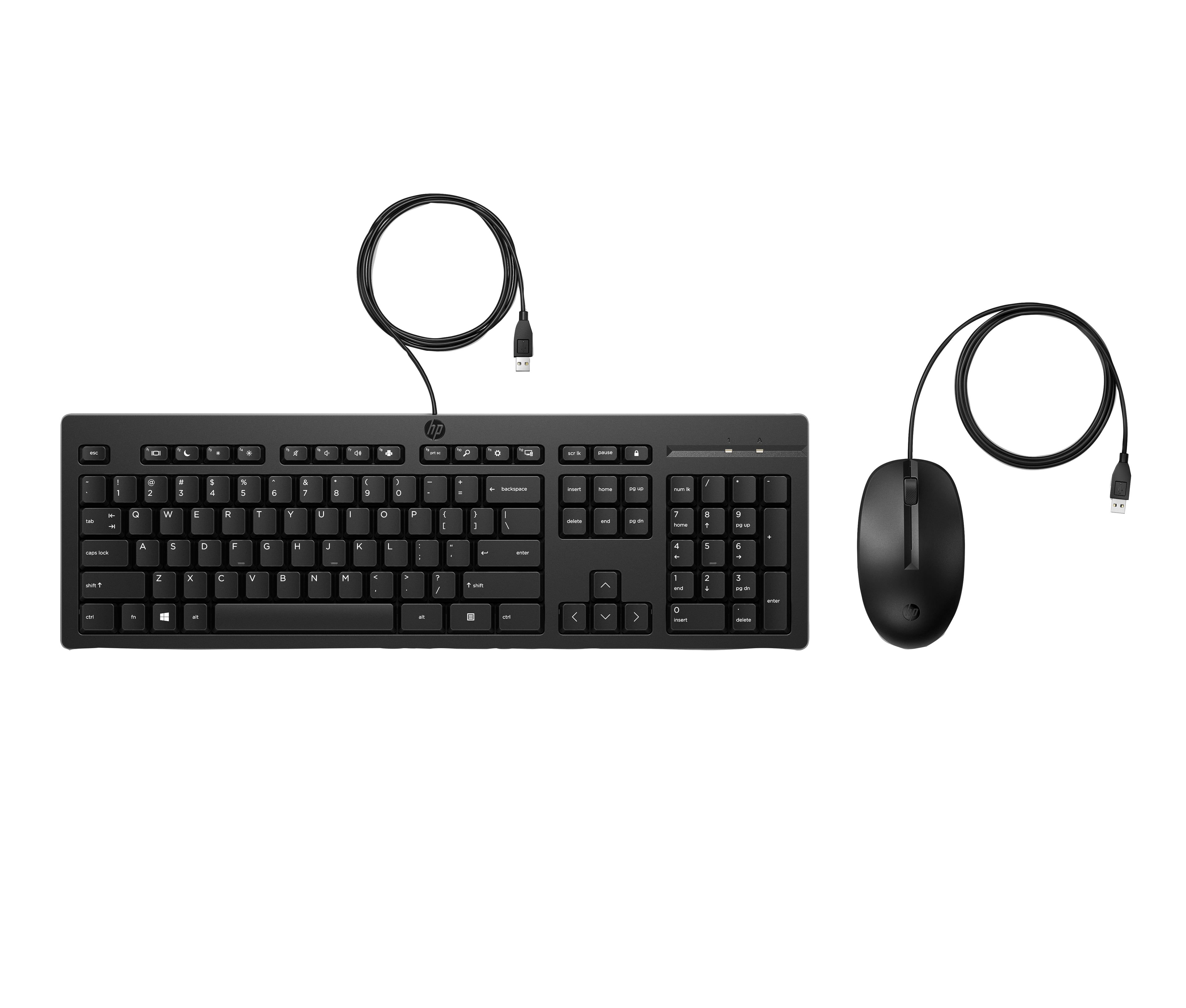 HP 225 Wired Keyboard + Mouse Combo